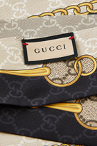 GG Chain Horsebit Silk Neck Bow