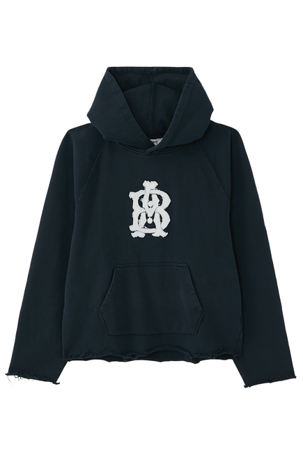 Monogram Cut Off Hoodie