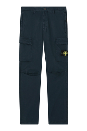 Supima® Cotton Twill Stretch Cargo Trousers