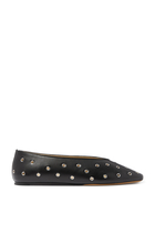 Regency Eyelet Studded Ballet Flats