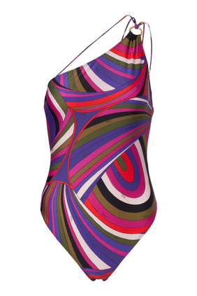 Iride Print One-Shoulder Swimsuit
