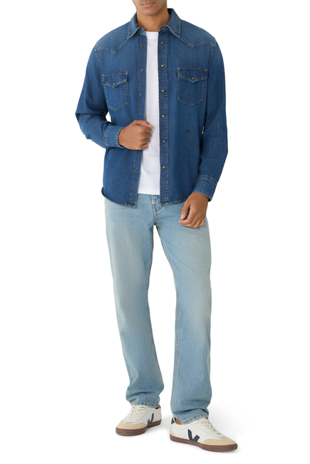 Button-Up Denim Shirt
