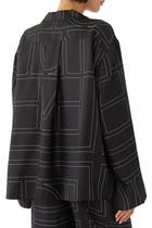 Monogram Silk PJ Top