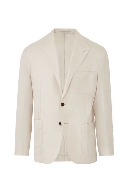 Single-Breasted Silk Jacket