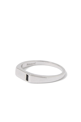 Valor Spinels Signet Ring, Sterling Silver