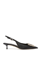 Kaitlyn Crystal Buckle Slingback 45 Pumps