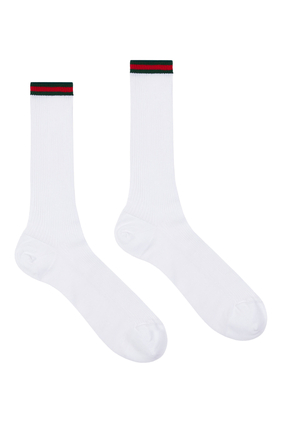 Cotton Blend Socks with Web