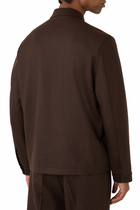 Boiled Pointed-Collar Wool Harrington Jacket