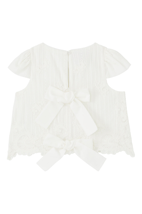 Kids Scalloped Embroidered Top