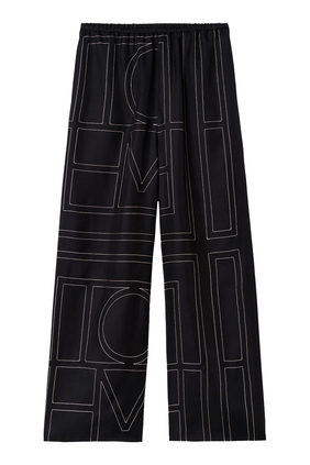 Monogram Silk Pants