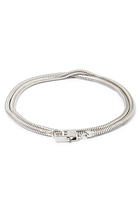 Double Wrap Snake Chain Bracelet, Sterling Silver
