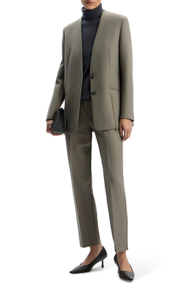 Zip-Detail Blazer