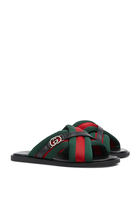 Web Sandals with Interlocking G