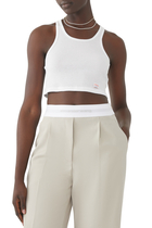 Cropped Racerback Tank Top