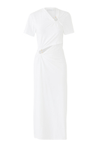  Long Piercing Dress in Cotton Jersey