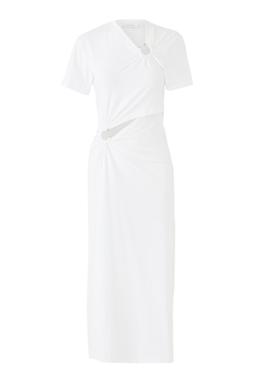  Long Piercing Dress in Cotton Jersey