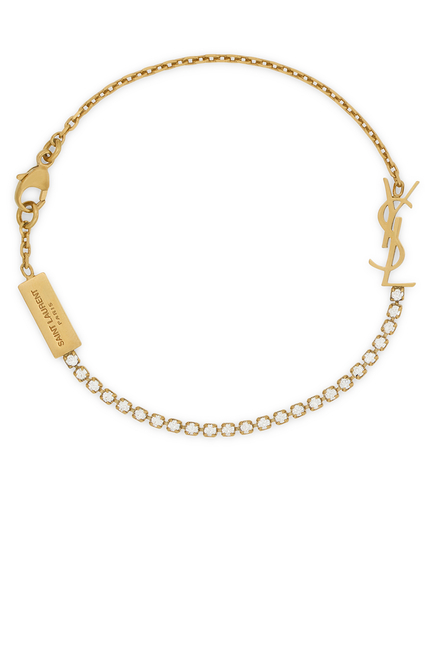 Cassandre Charm Bracelet in Metal & Rhinestone