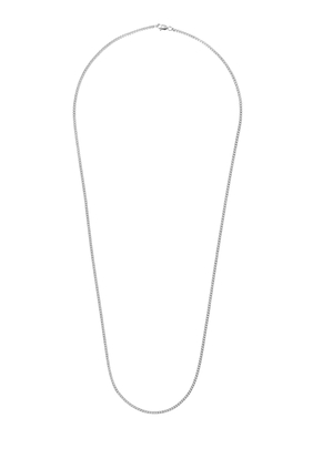 Cuban Chain Necklace, Sterling Silver