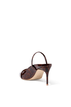Aurora Leopard 70 Patent Leather Mules