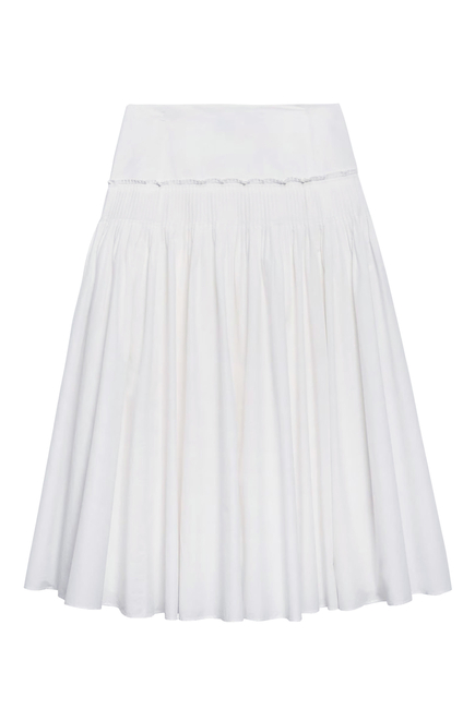  Accordion Maxi Skirt in Cotton-Blend 