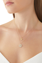 Love Charm Necklace, 14k Yellow Gold & Diamonds