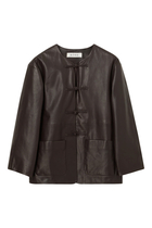 Mandarin Leather Jacket 
