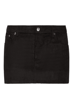 Cherry Corduroy Mini Skirt
