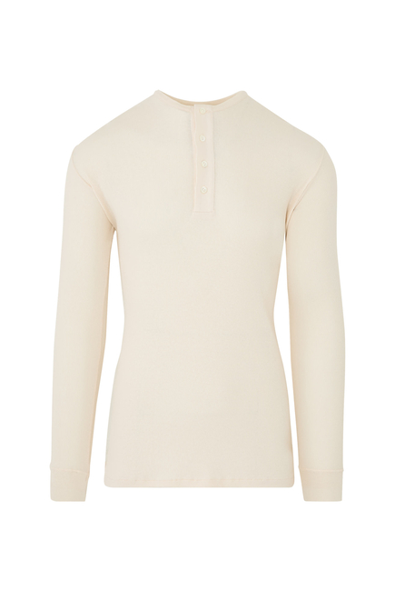 Organic Soft Rib Henley T-Shirt