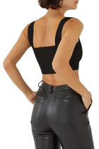 Square-Necked Cropped Bandeau Top