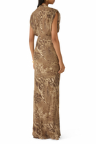 Ceres Maxi Dress in Guepardo Georgette Chiffon