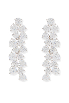 Aspen Drop Earrings, Silver Plated & Cubic Zirconia