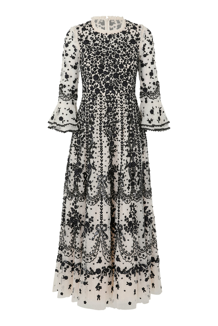 Adeline Round Neck Ankle Gown