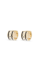 Enamel C Signature Huggie Earrings