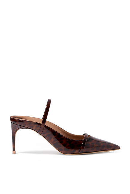 Aurora Leopard 70 Patent Leather Mules