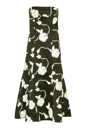 3D Flower Midi Dress