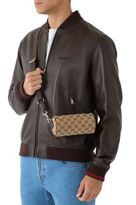 GG Canvas Mini Cylinder Bag