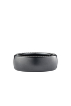 Streamline Band, Black Titanium with Sterling Silver