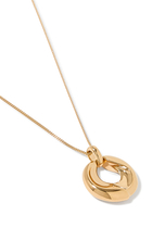 Sculptural Ridge Molten Pendant Necklace