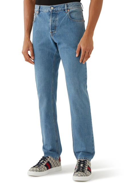 Denim Trousers with Web