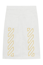 Kids Diagonal Bookish Denim Skirt