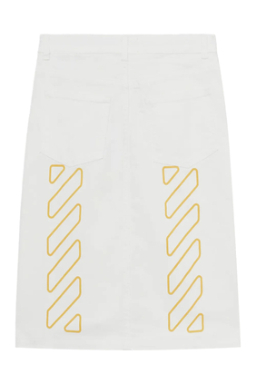 Kids Diagonal Bookish Denim Skirt