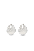 Sculptural Chubby Dome Medium Hoop Earrings