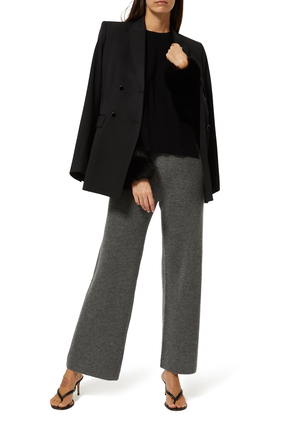 Fur-Trimmed Wool Sweater