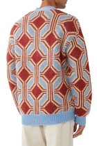 Le Cardigan Mohair Géométrique