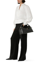 T-Lock Leather Top-Handle Bag