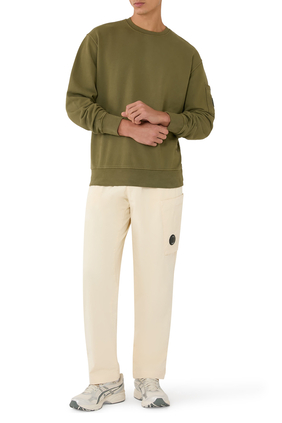 Diagonal Raised Fleece Crewneck Sweatshirt
