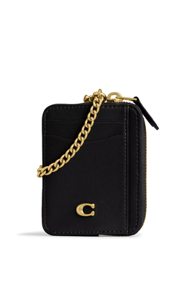 Leather Zip Card Case