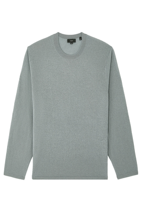 Cashmere-Silk Crew Neck Sweater