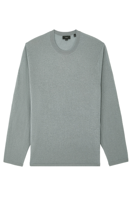 Cashmere-Silk Crew Neck Sweater