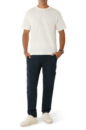 Supima® Cotton Twill Stretch Cargo Trousers